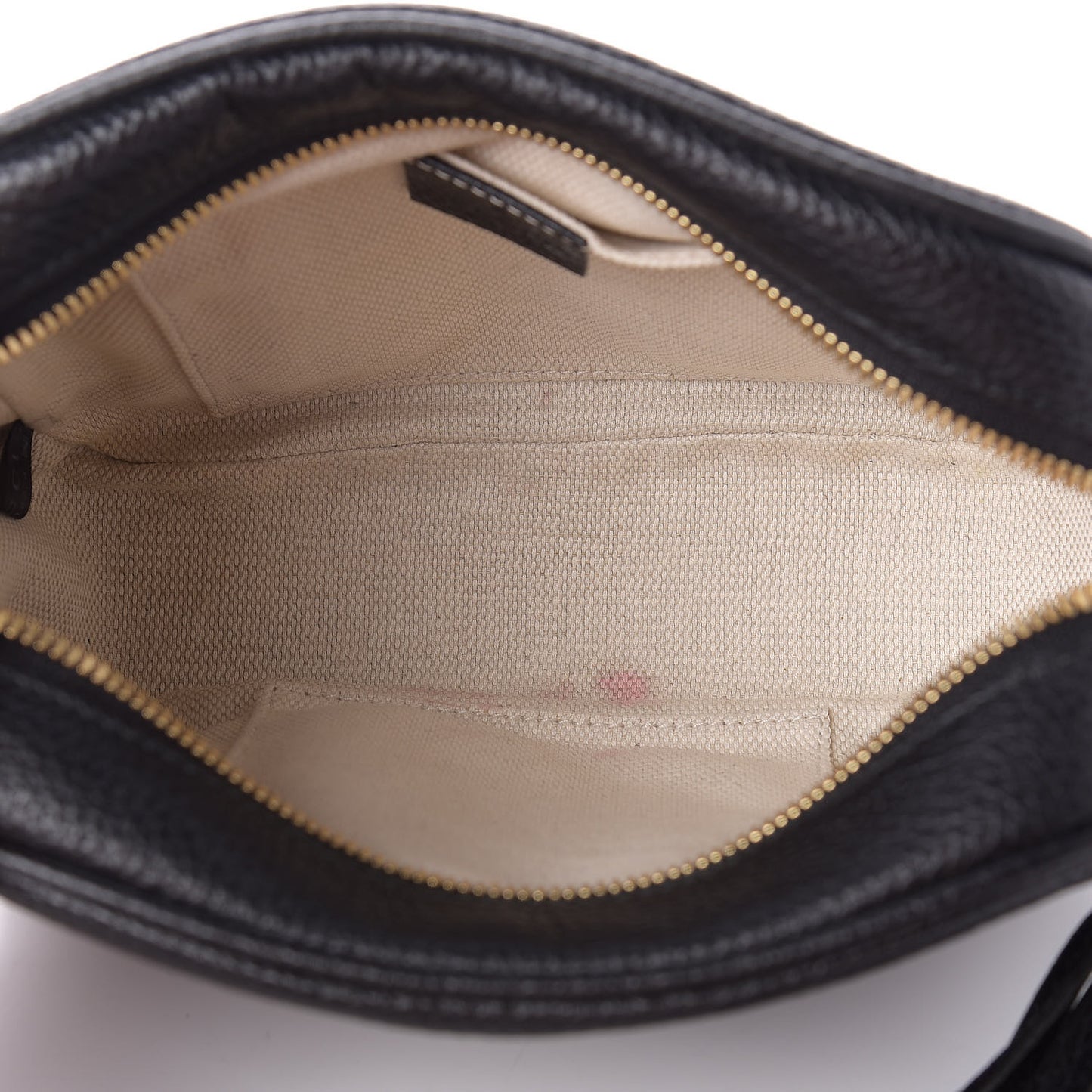 Pebbled Calfskin Small Soho Disco Bag Black