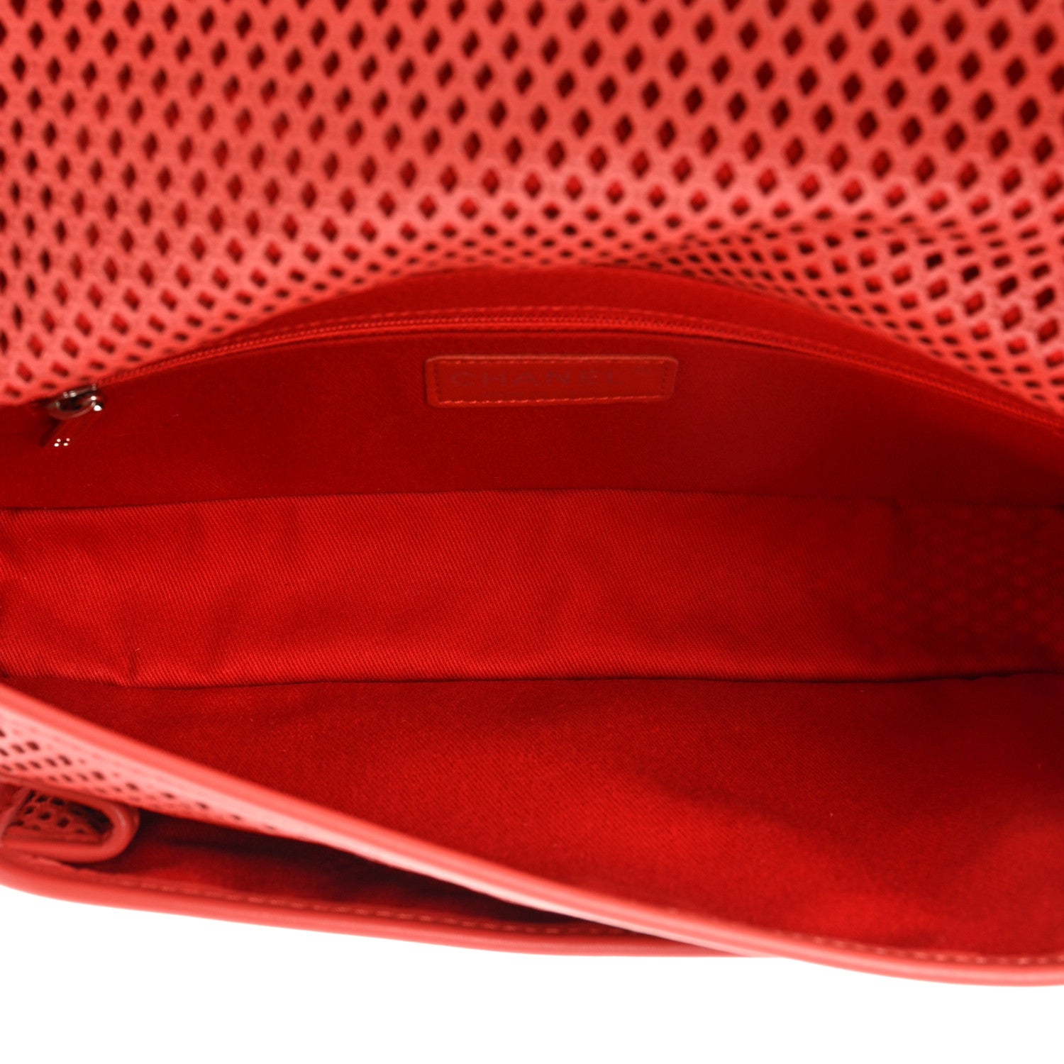 Chanel Perforated Calfskin Large Up In The Air Flap Red 5 of 14
