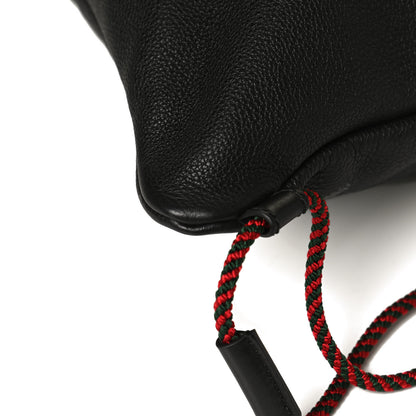 Gucci Calfskin Logo Drawstring Backpack Black 12 of 12