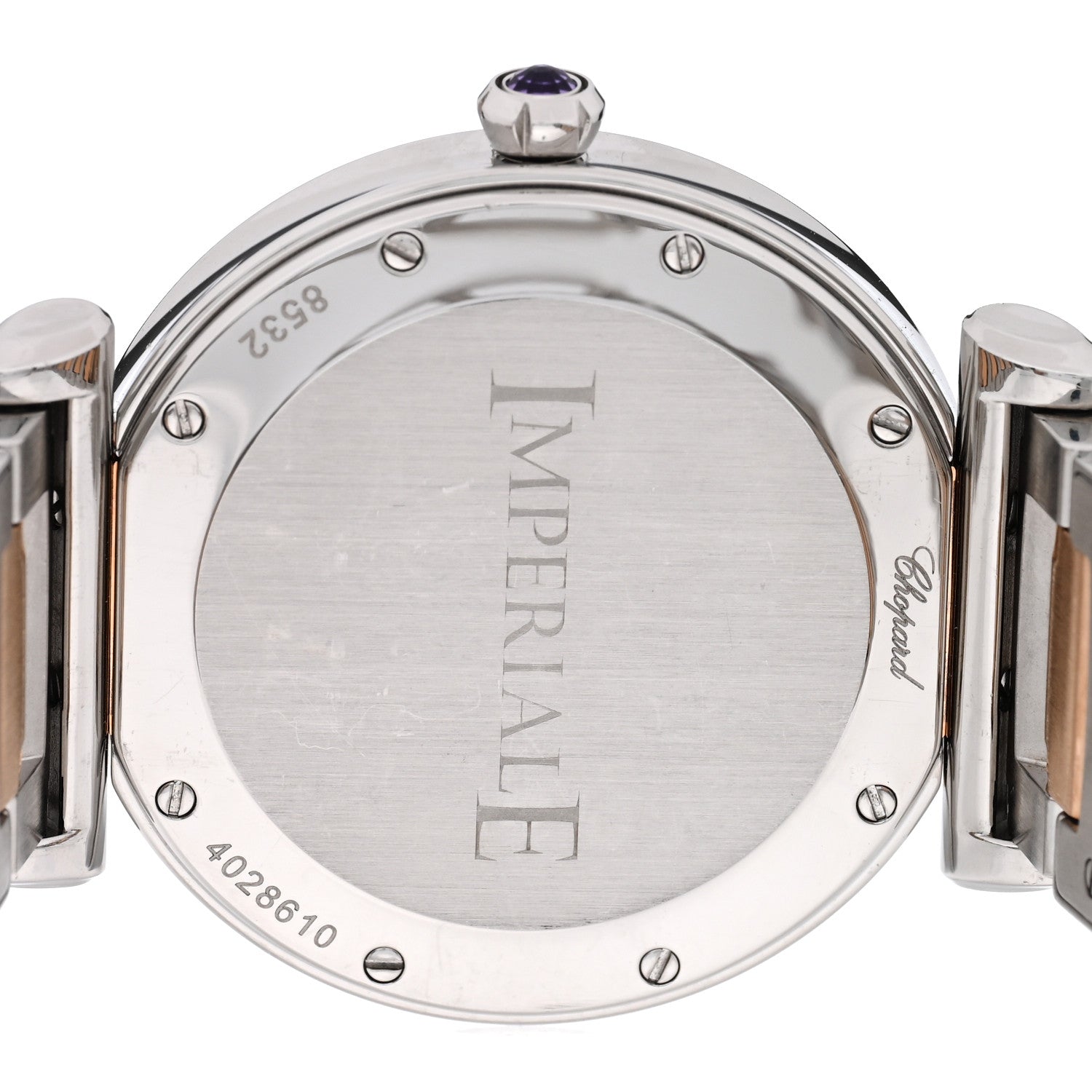 Chopard Stainless Steel 18K Rose Gold Mother of Pearl 36mm Imperiale Quartz Watch 4 of 5