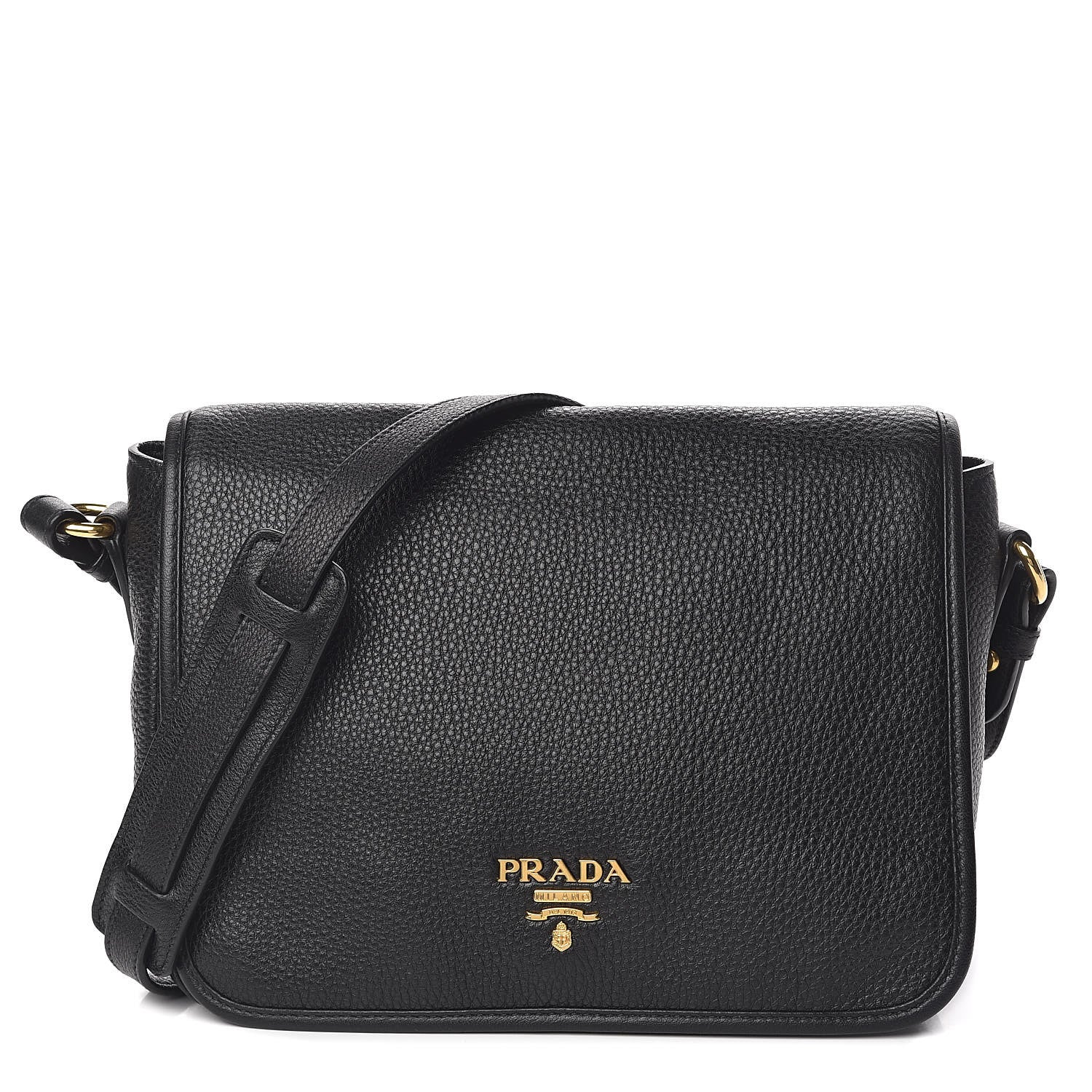 Prada Vitello Phenix Crossbody Bag Black 1 of 11