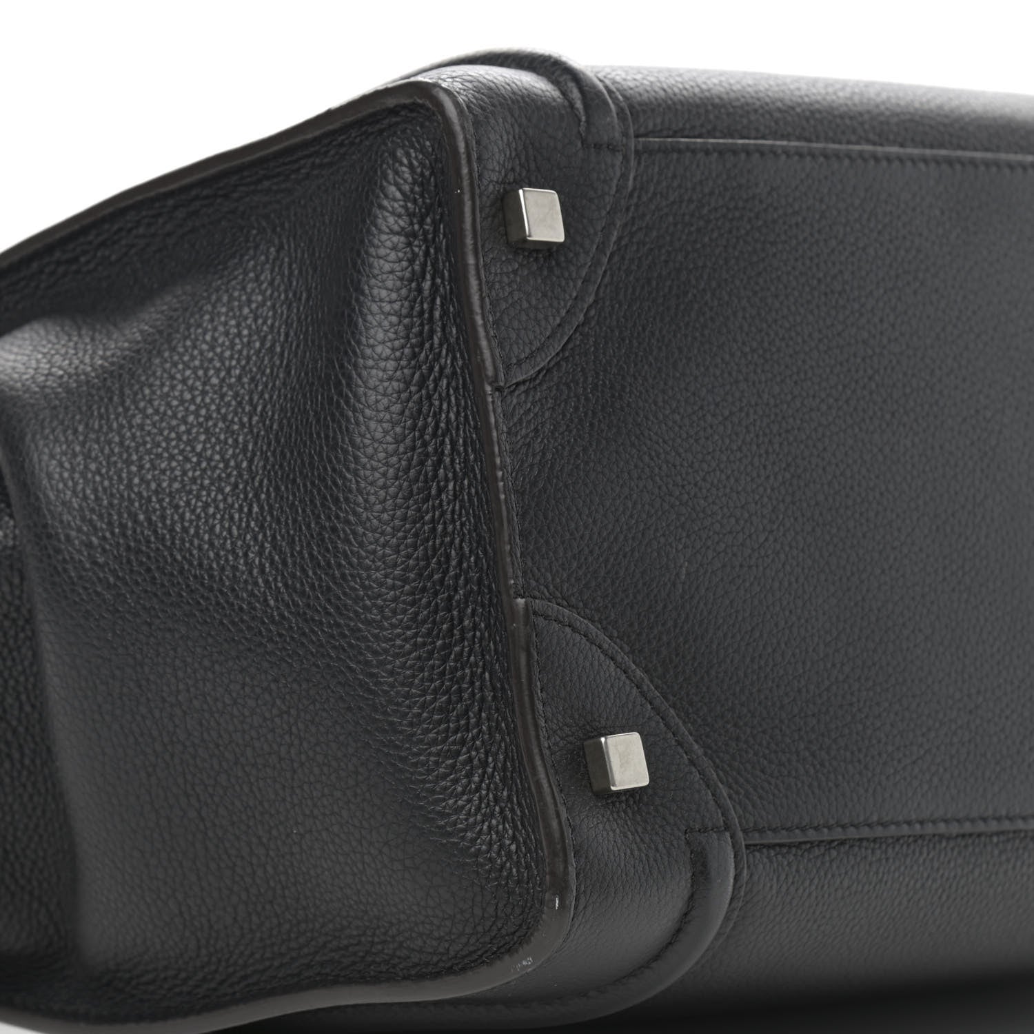Celine Drummed Calfskin Mini Luggage Black 9 of 14