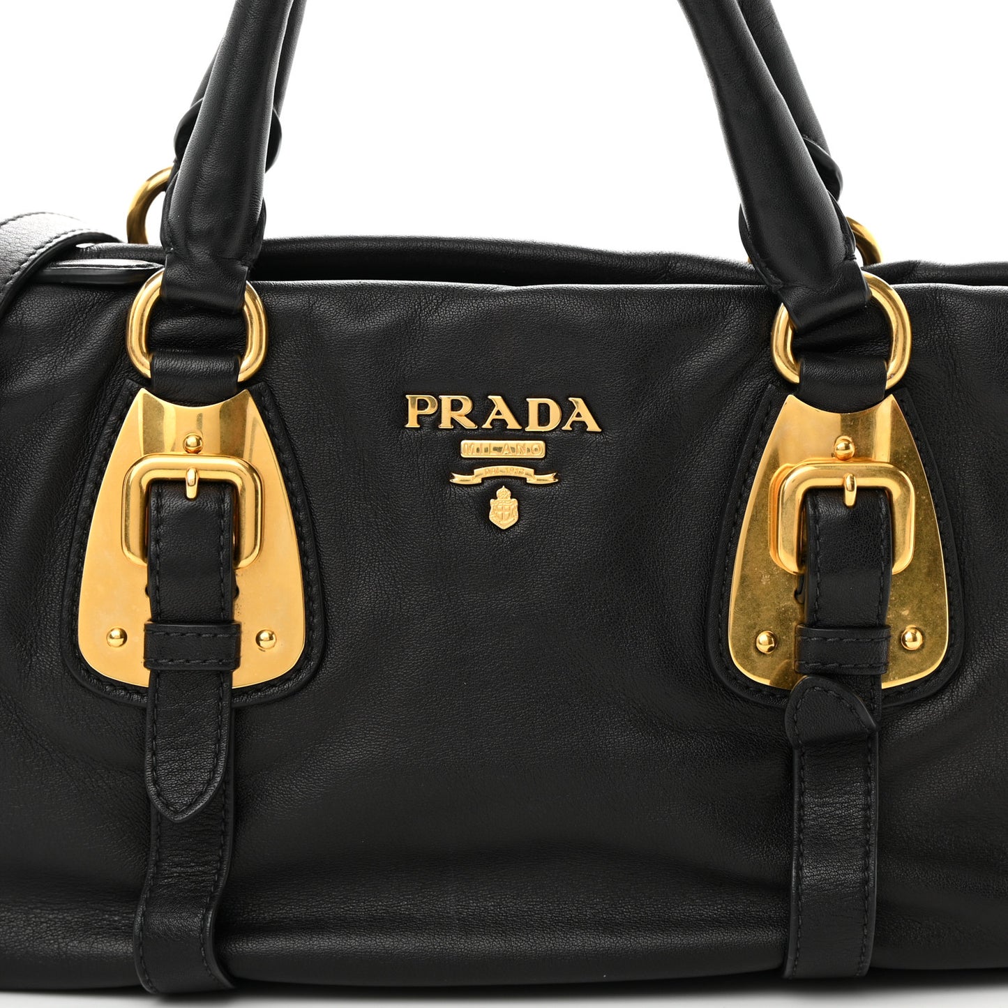 Soft Calf Shopping Satchel Black