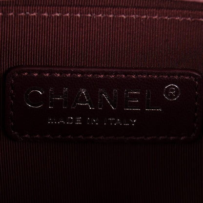 Chanel Goatskin Quilted Patent Small Duo Boy Flap Pink 7 of 8