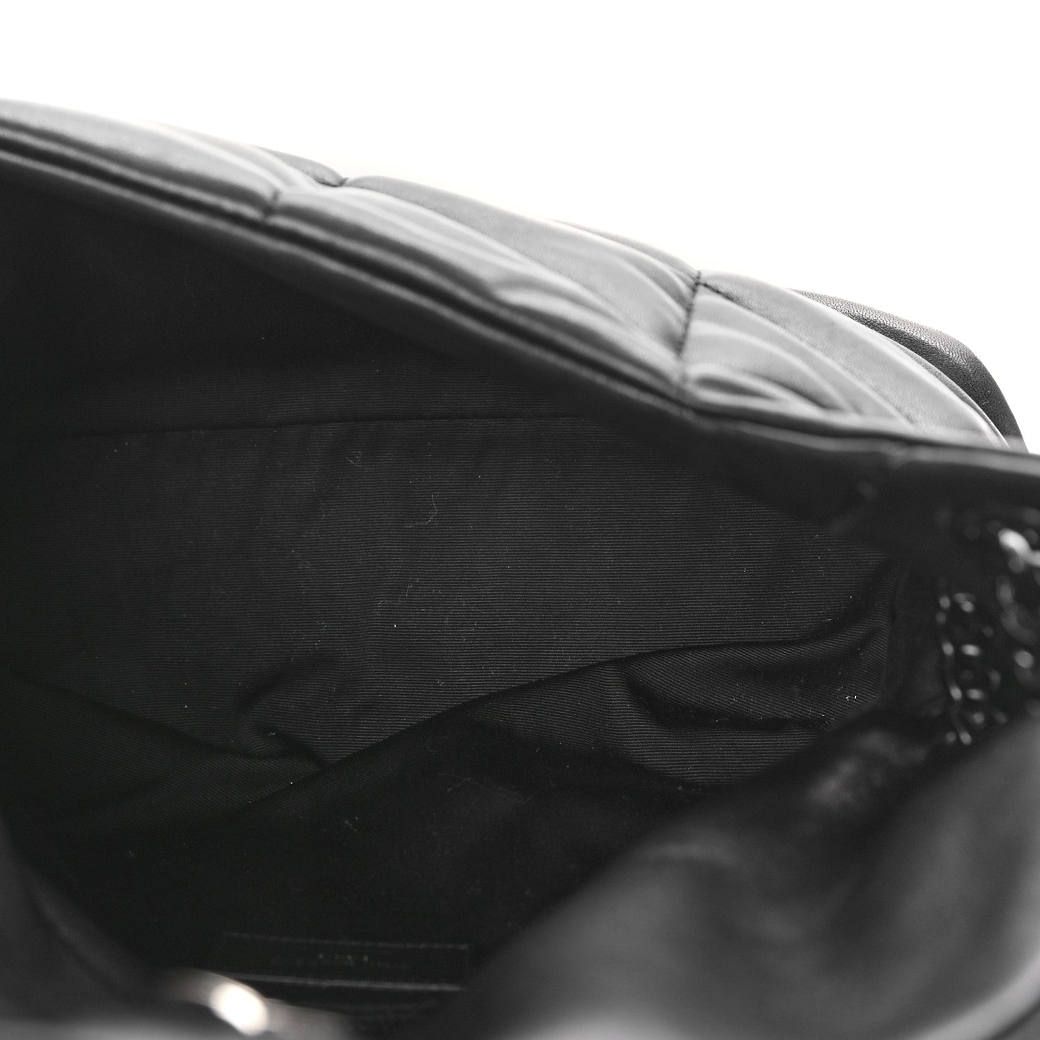 Saint Laurent Lambskin Quilted Monogram Monochrome Small Loulou Puffer Chain Satchel Black 5 of 8