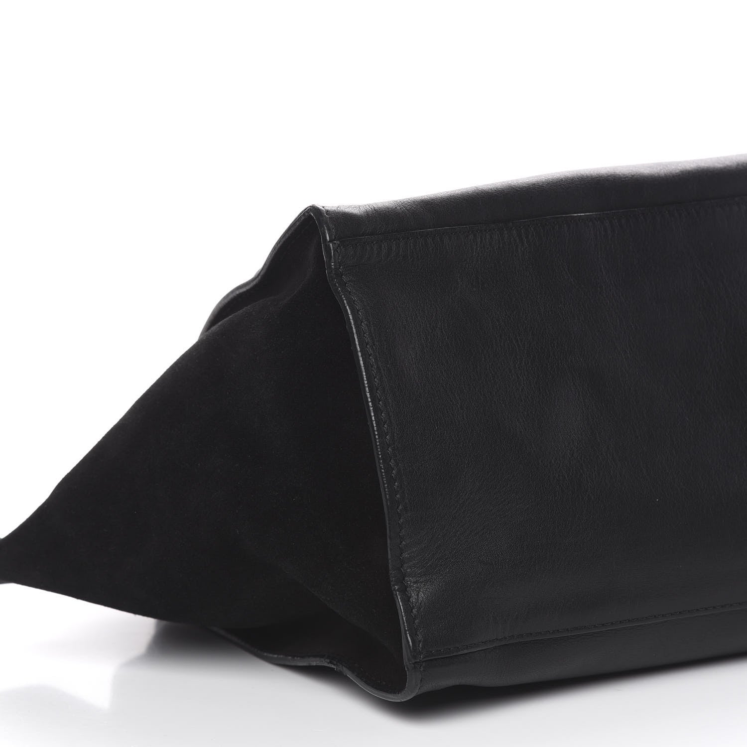 Celine Smooth Calfskin Suede Medium Trapeze Black 7 of 8