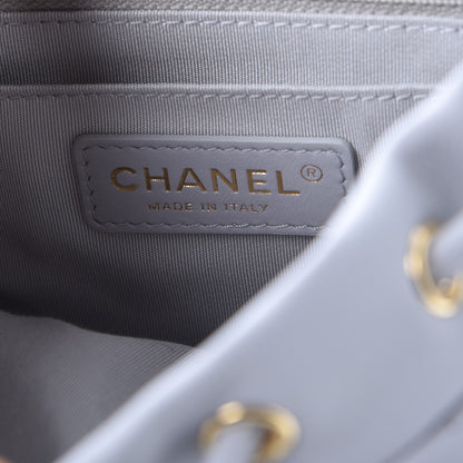 Chanel Calfskin Quilted Small Urban Spirit Backpack Light Grey 6 of 9