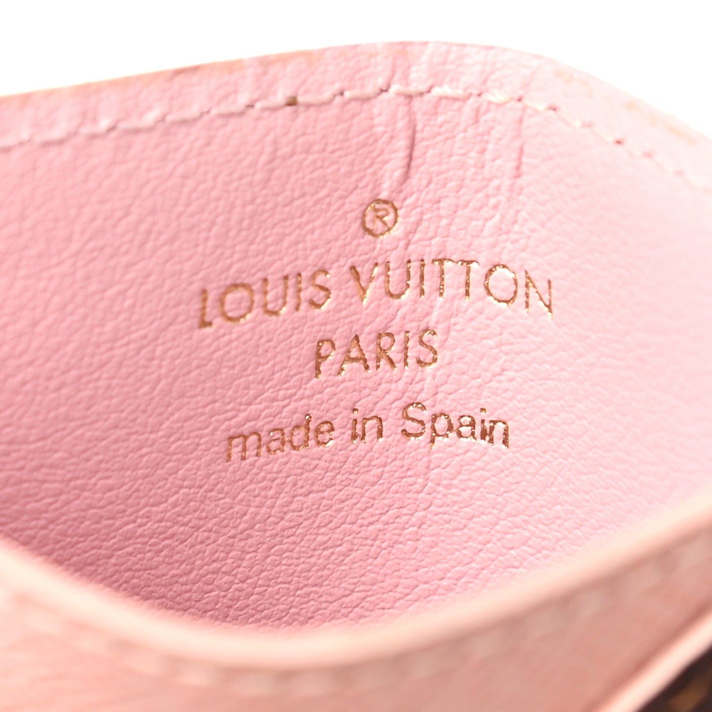 Damier Ebene Caissa Card Holder Rose Ballerine