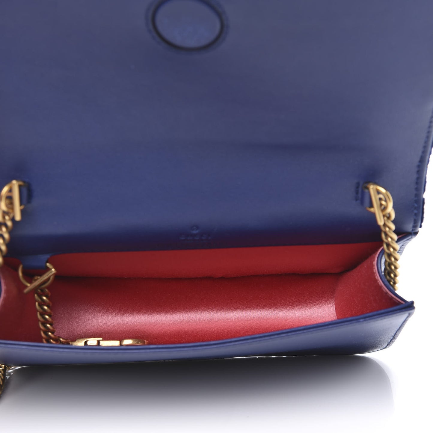 Velvet Matelasse GG Marmont Mini Bag Cobalt Blue