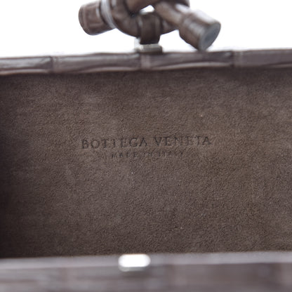 Bottega Veneta Crocodile Knot Clutch Brown 6 of 8