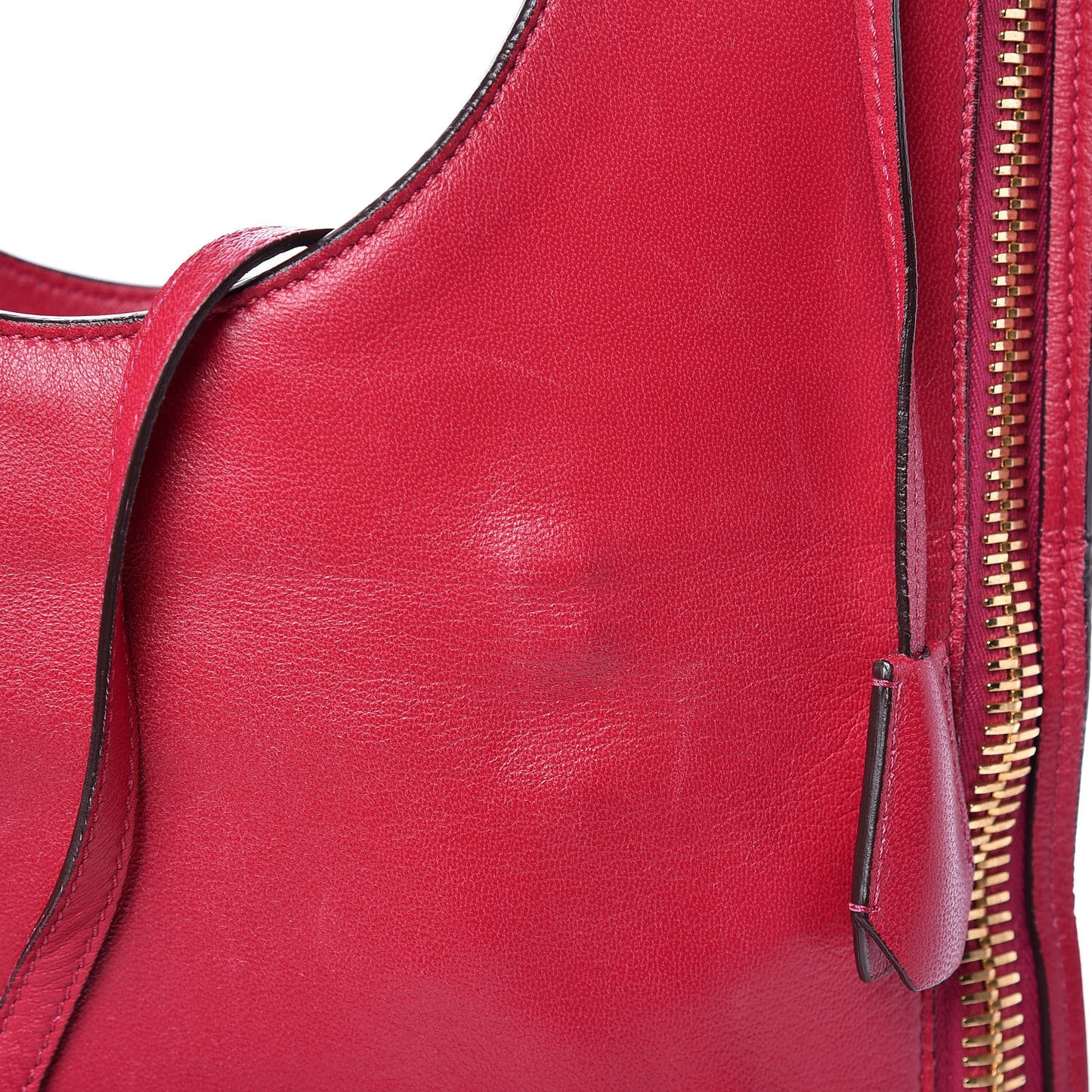Ramskin Large Alix Padlock Zip Shoulder Bag Fuchsia