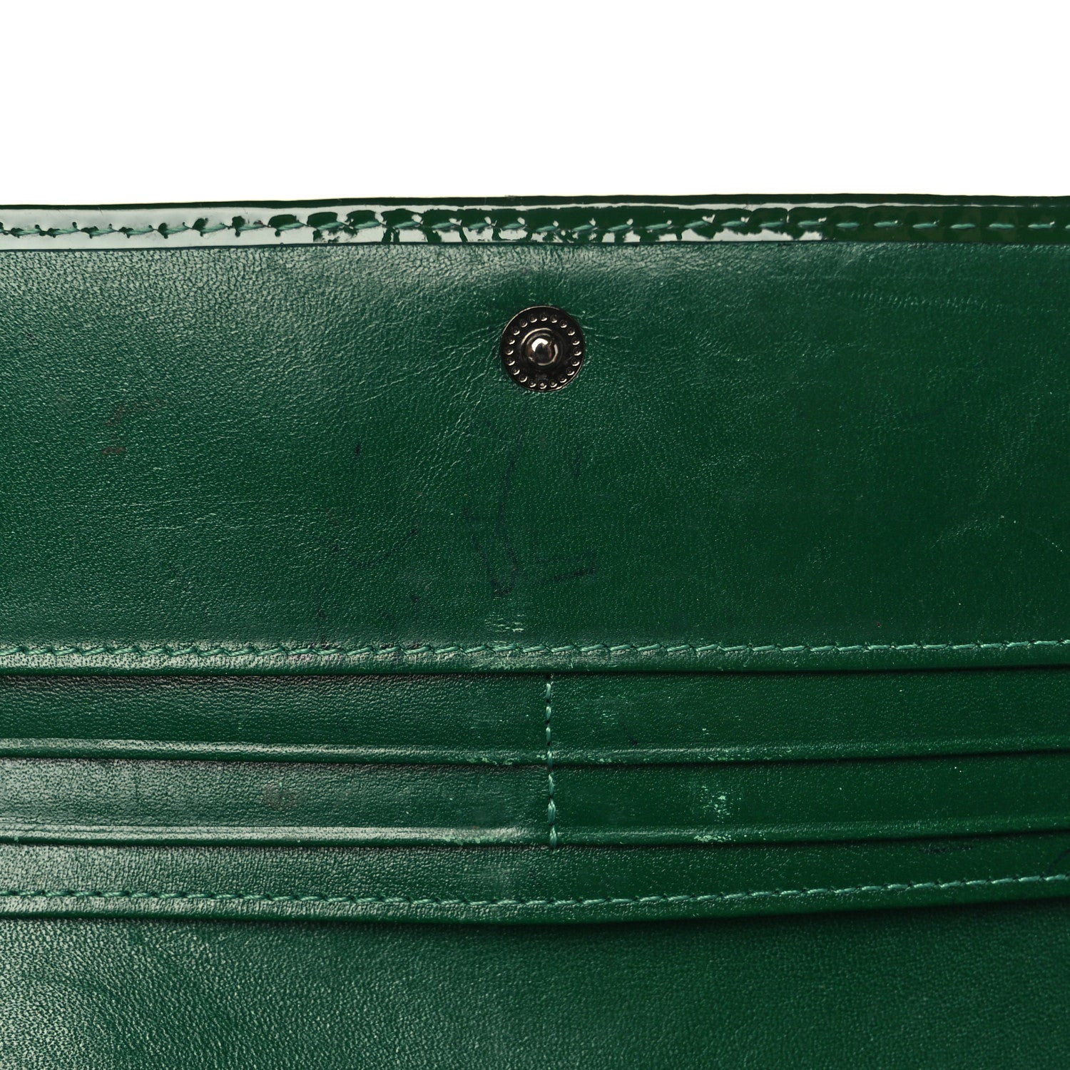 Burberry Patent Nova Check Wallet Green 8 of 9