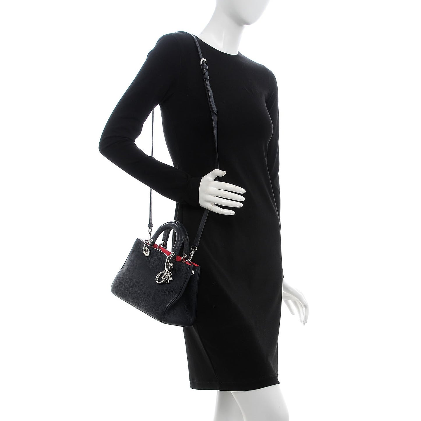 Bullcalf Small Diorissimo Tote Black Rose Indien