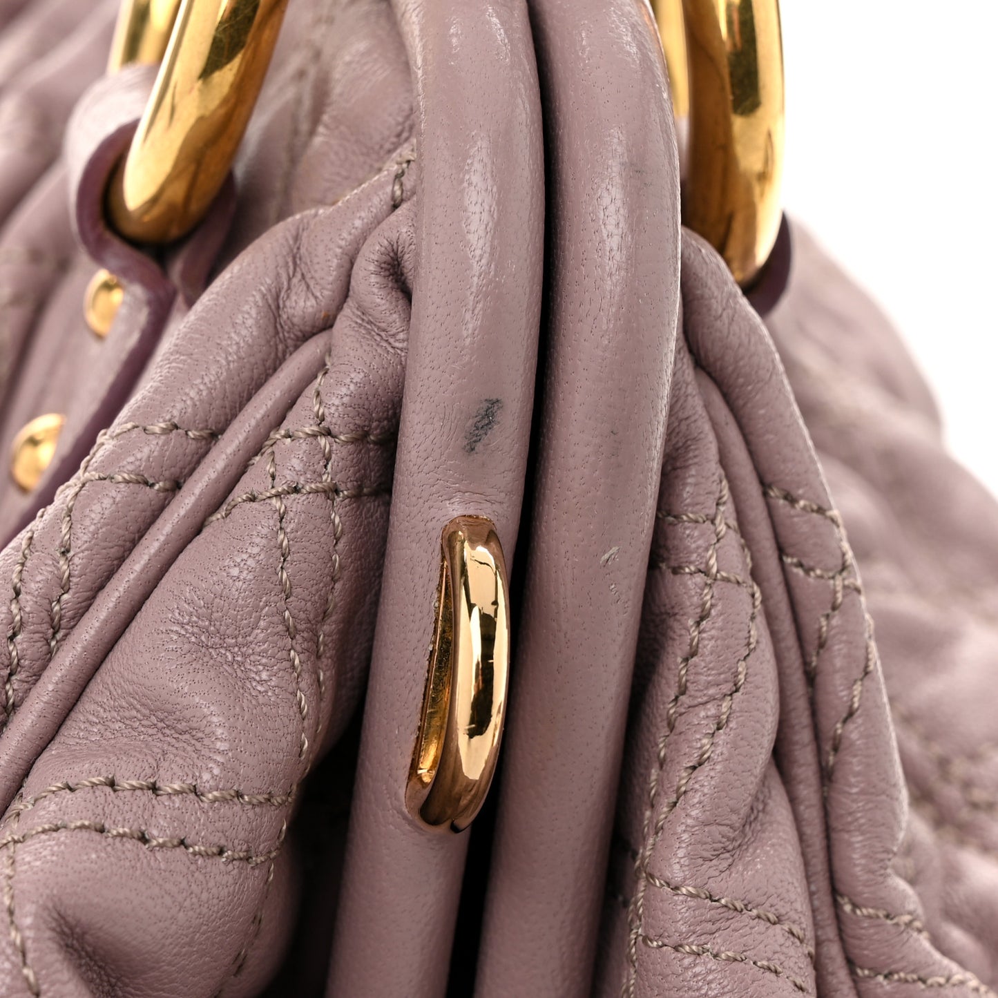 Calfskin Quilted Stam Blush