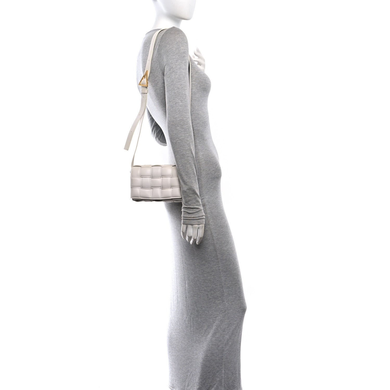 Bottega Veneta Nappa Maxi Intrecciato Small Padded Cassette Crossbody Bag Chalk 2 of 9