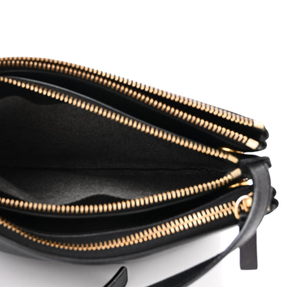 Celine Lambskin Small Trio Crossbody Bag Black 6 of 11