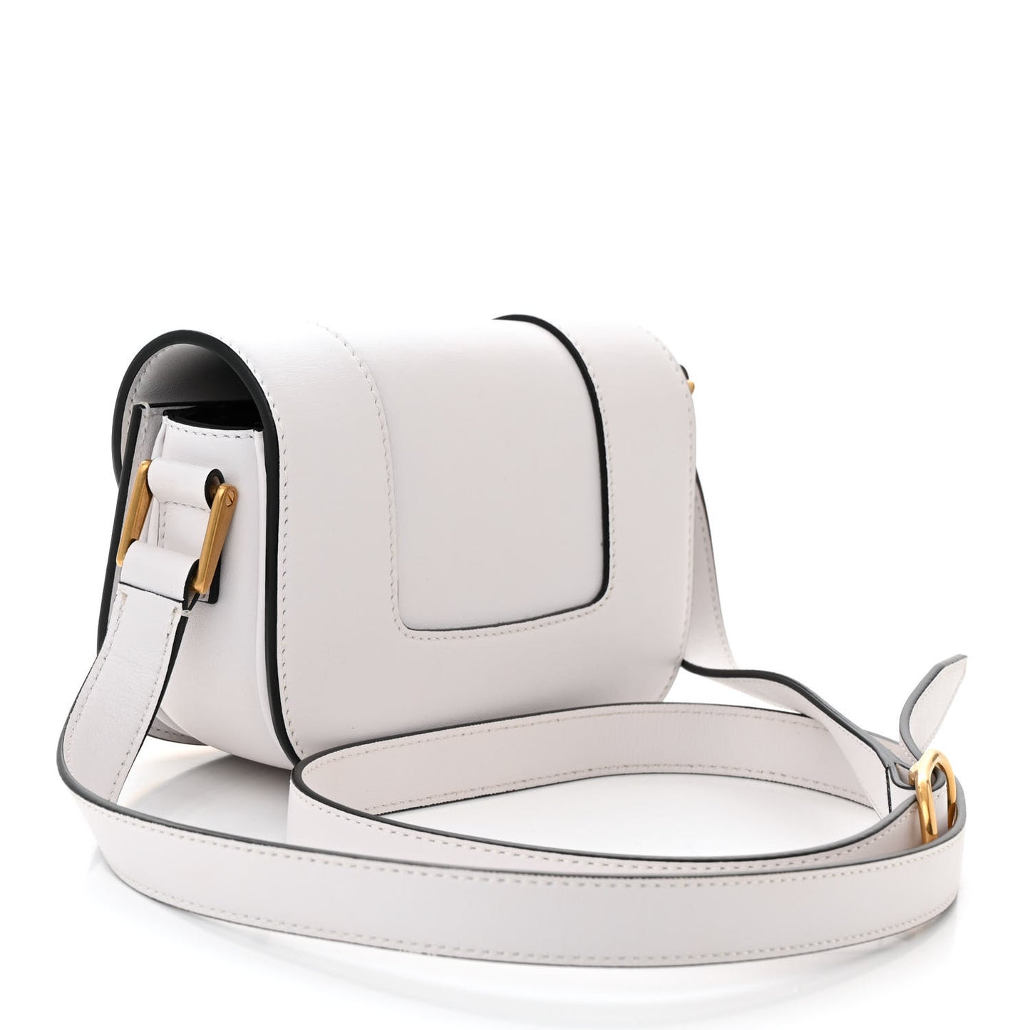 Calfskin Small Supervee Crossbody Bag Optic White