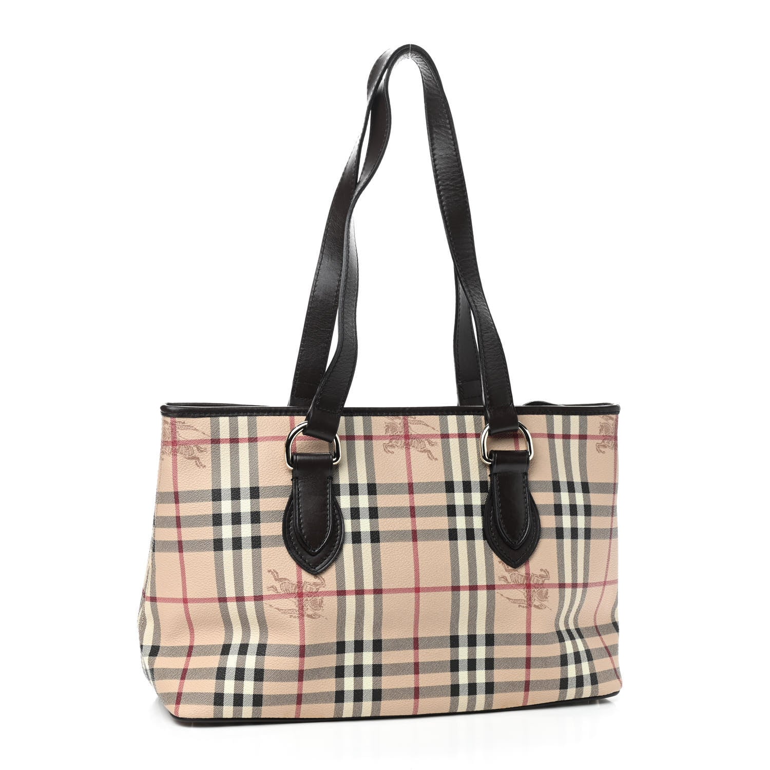 Burberry Haymarket Check Medium Regent Tote Chocolate 3 of 10