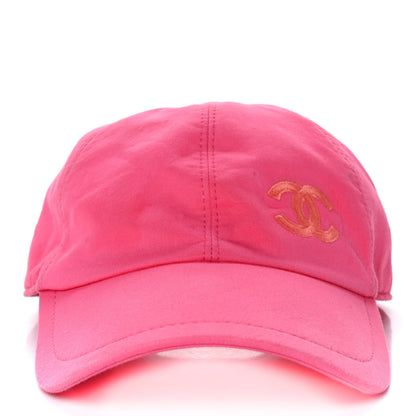 Chanel Cotton CC Cap Hat Fuchsia Orange 3 of 8