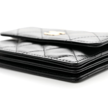 Chanel Lambskin Quilted My Chanel Lady Card Holder On Chain Black 11 of 12