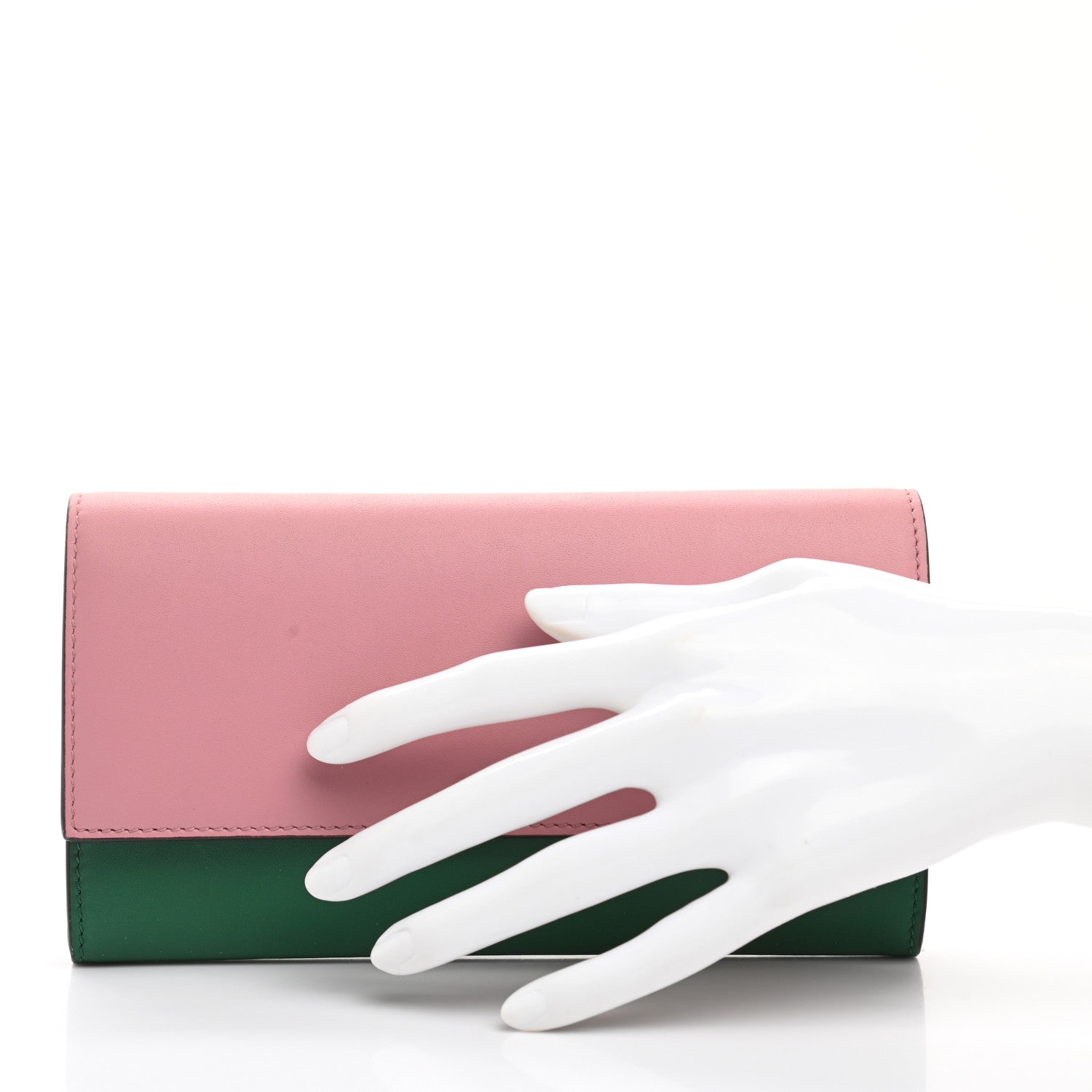 Gucci Moon Calfskin Continental Wallet Pink Green 2 of 8