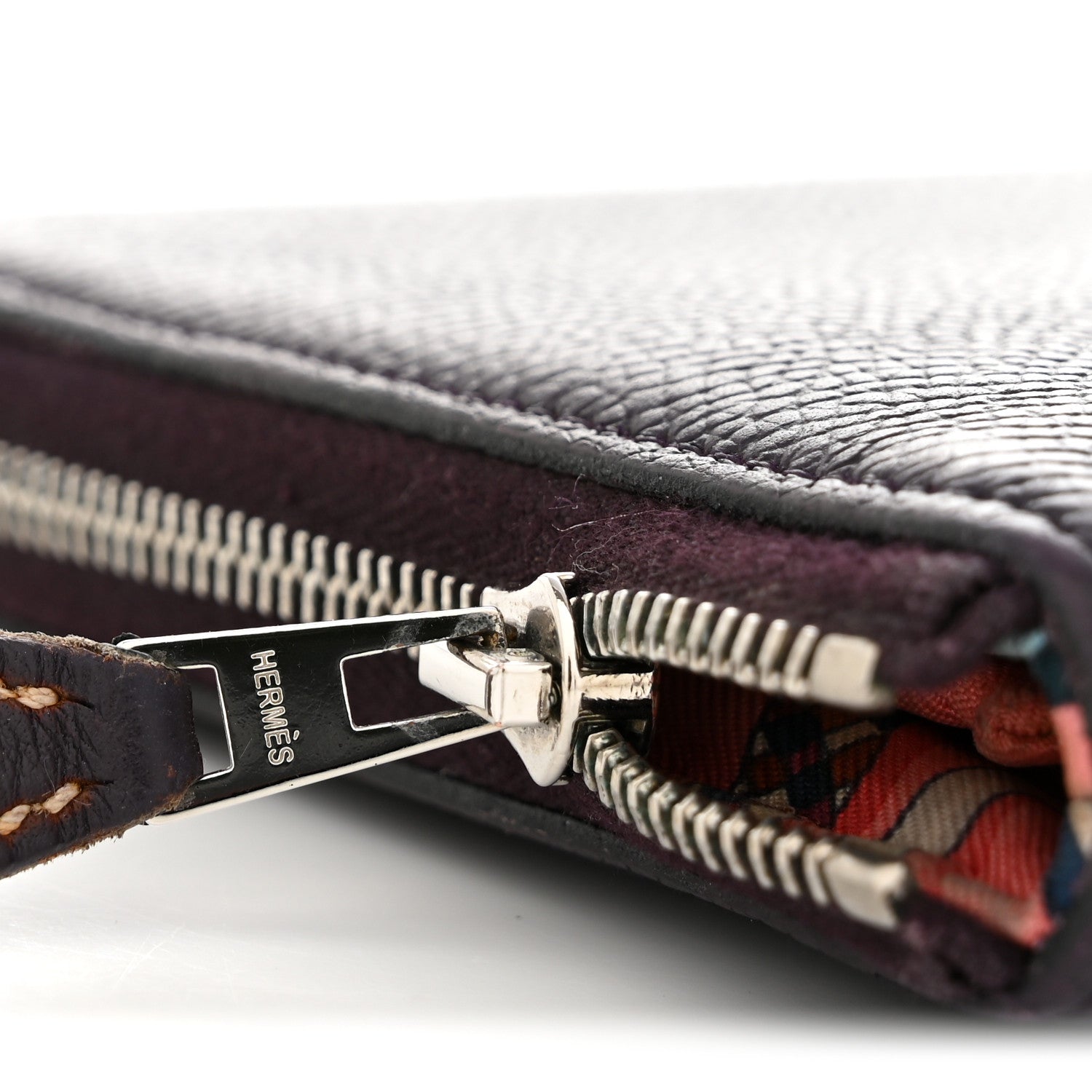 Hermes Epsom Silk'In Wallet Raisin 9 of 11