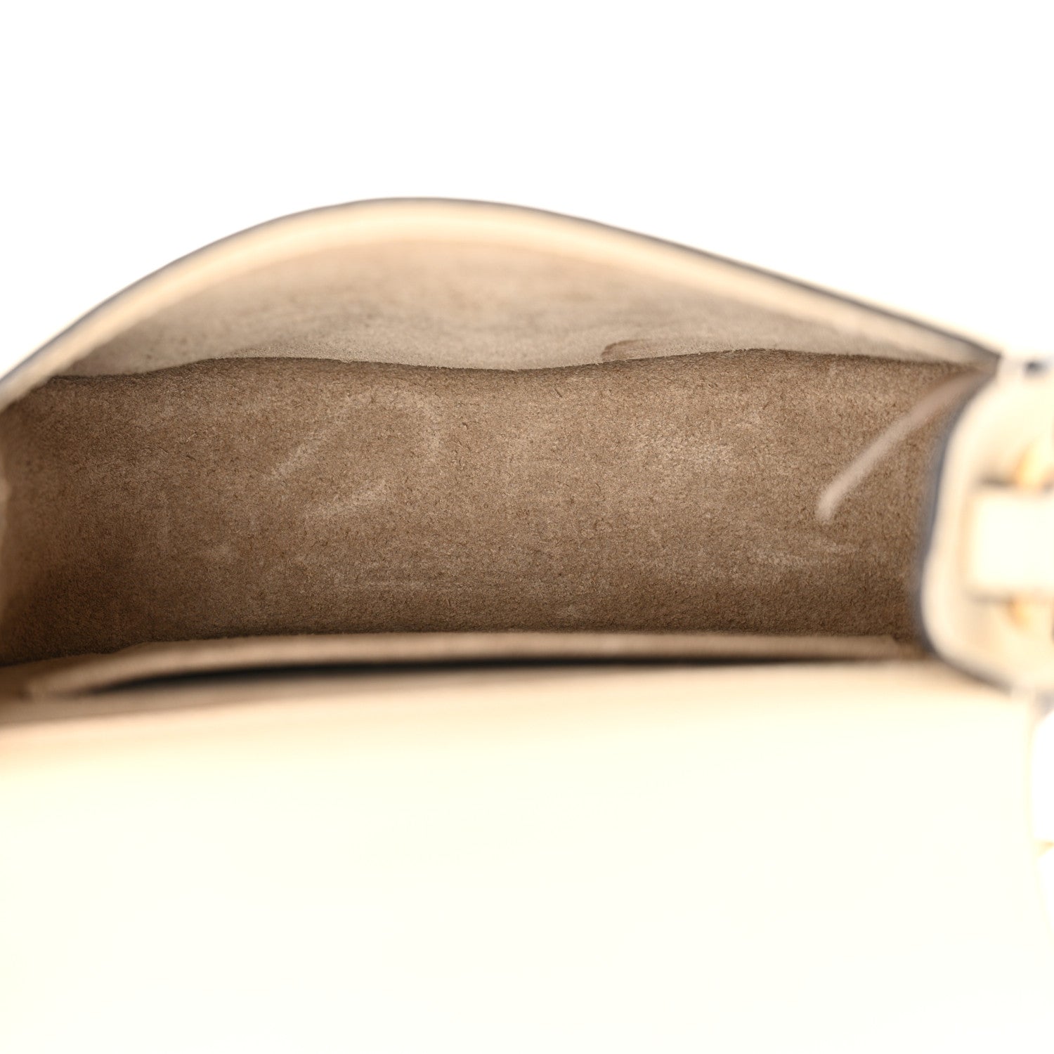 Chloe Calfskin Suede Small Nile Bracelet Bag Off White 5 of 13