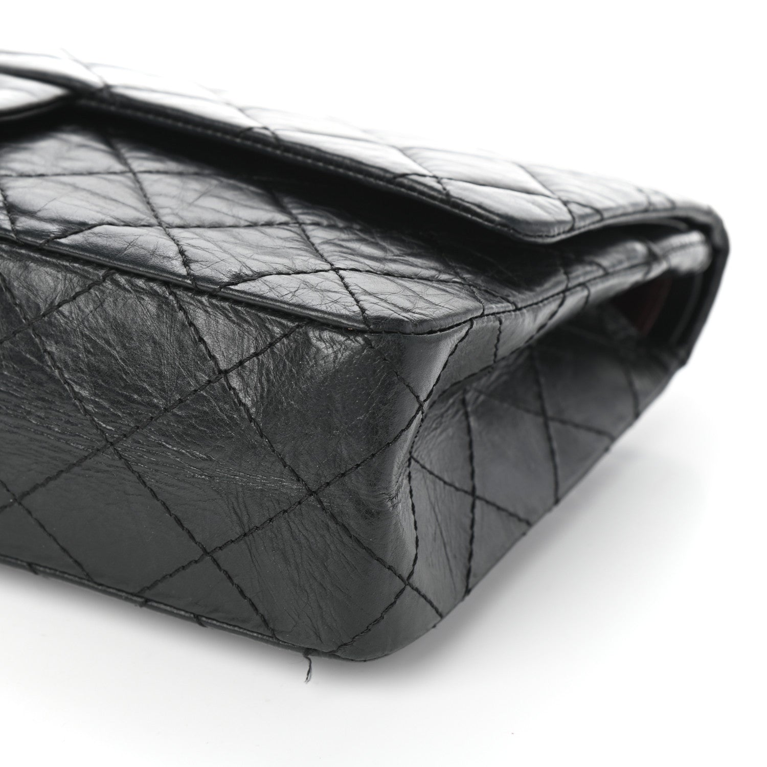 Chanel Aged Calfskin Quilted 50th Anniversary 2.55 Reissue 227 Flap Black 6 of 10
