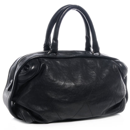 Chanel Calfskin Round Bowling Bag Black 3 of 8