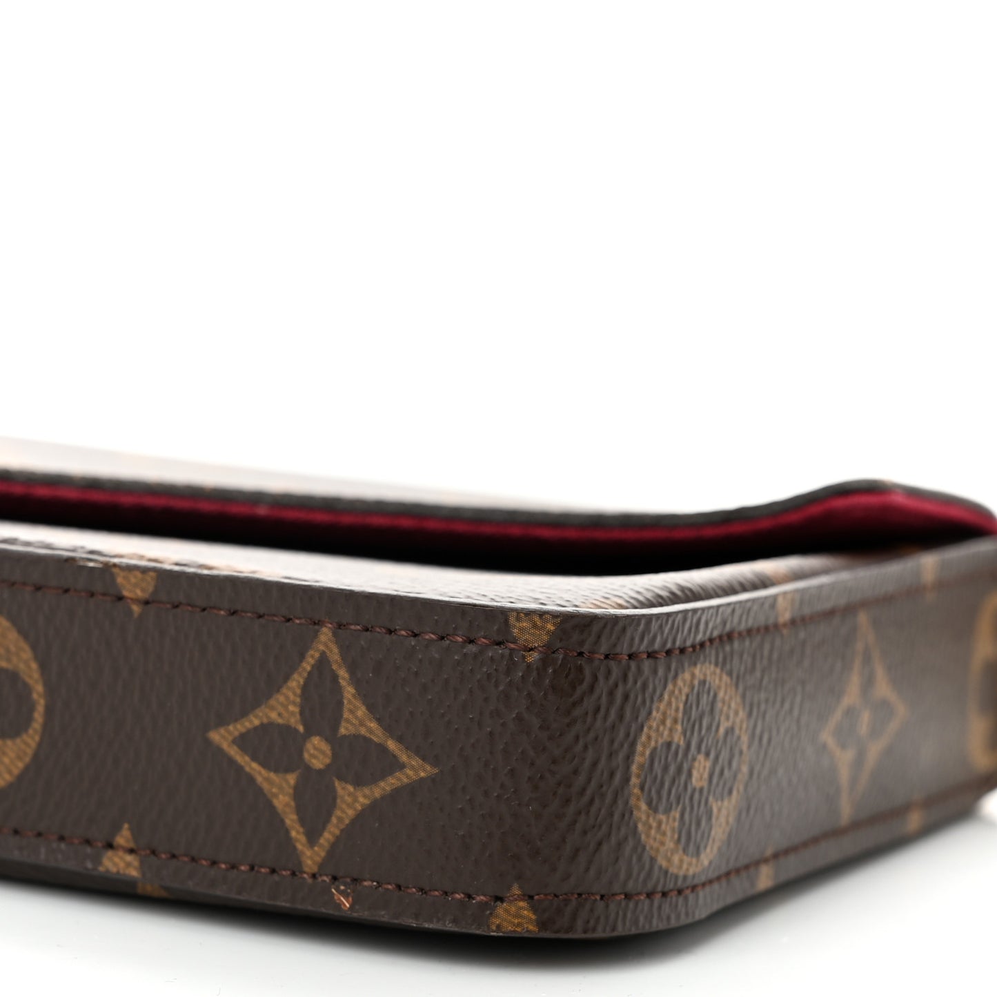 Monogram Pochette Felicie Chain Wallet Fuchsia