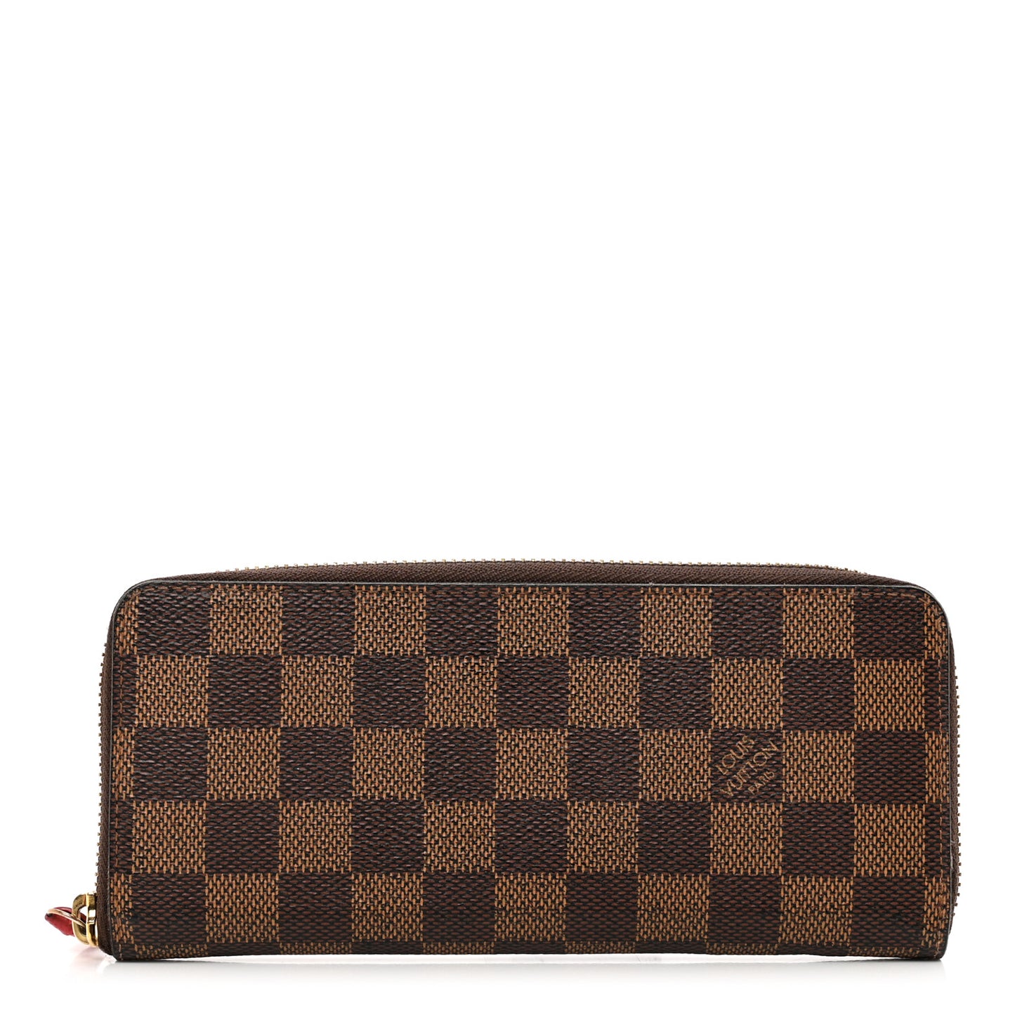 Damier Ebene Clemence Wallet Cherry