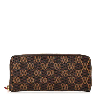 Louis Vuitton Damier Ebene Clemence Wallet Cherry 1 of 10