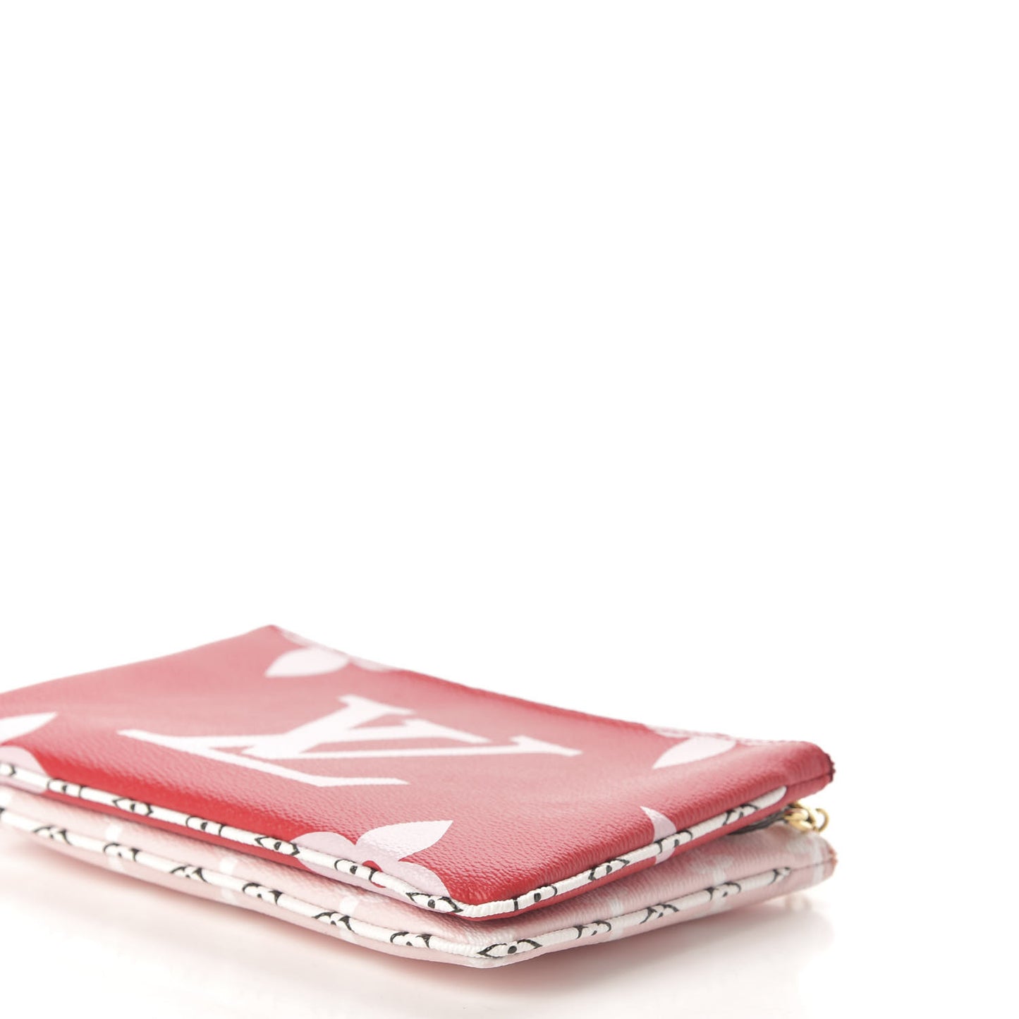 Monogram Giant Double Zip Pochette Rouge