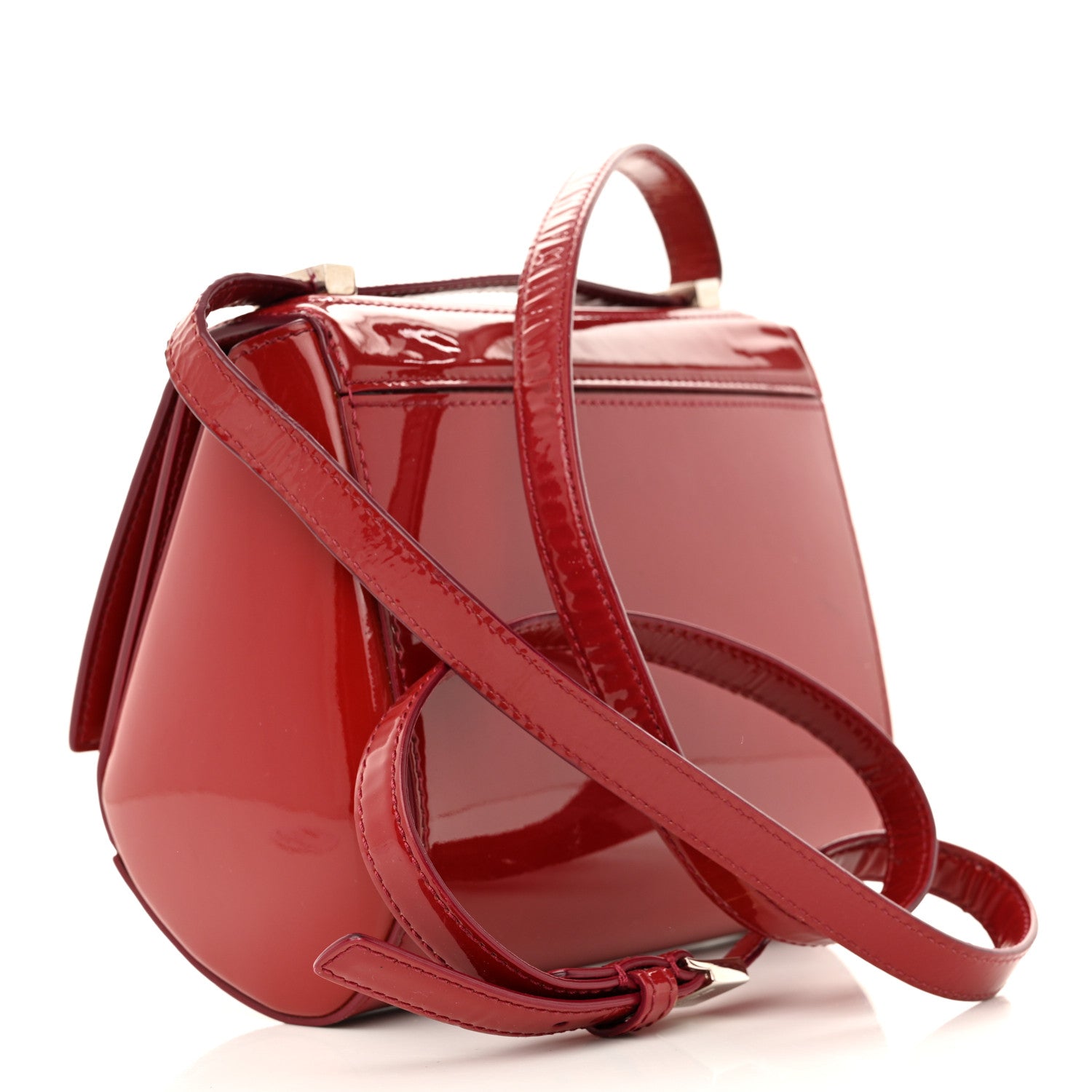Givenchy Patent Calfskin Mini Pandora Box Crossbody Bag Red 3 of 18