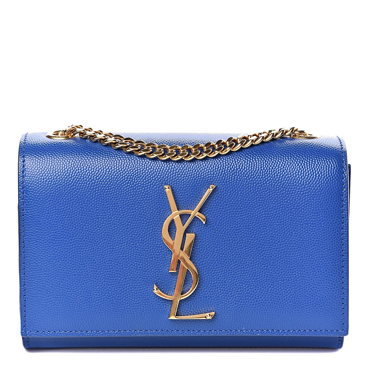 Grain De Poudre Small Classic Monogram Kate Satchel Royal Blue