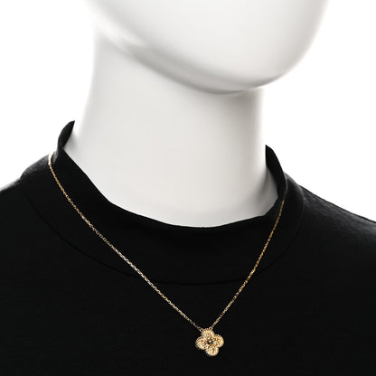 Van Cleef & Arpels 18K Yellow Gold Vintage Alhambra Pendant Necklace 2 of 8