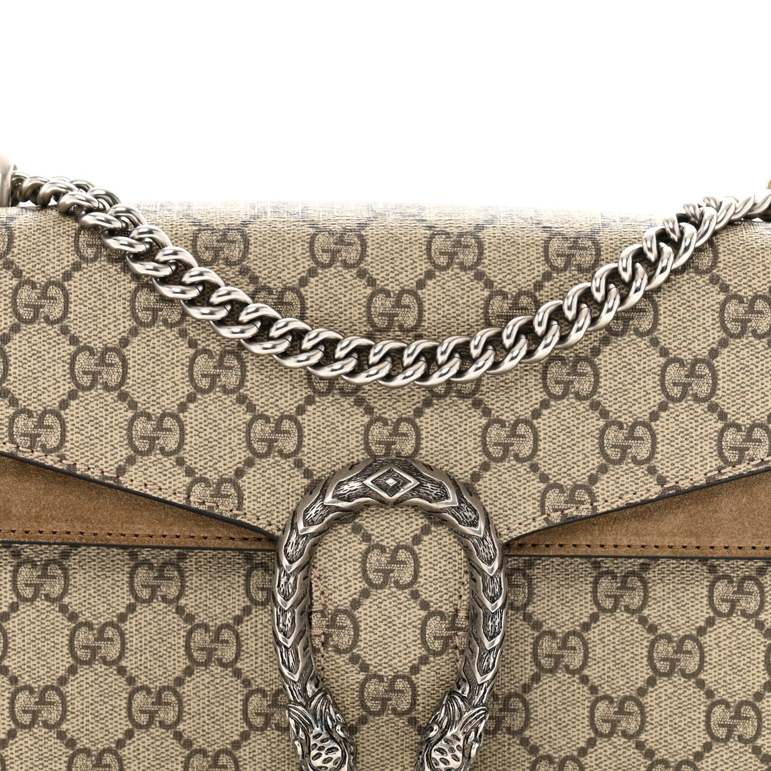 Gucci GG Supreme Monogram Small Dionysus Shoulder Bag Taupe 9 of 11