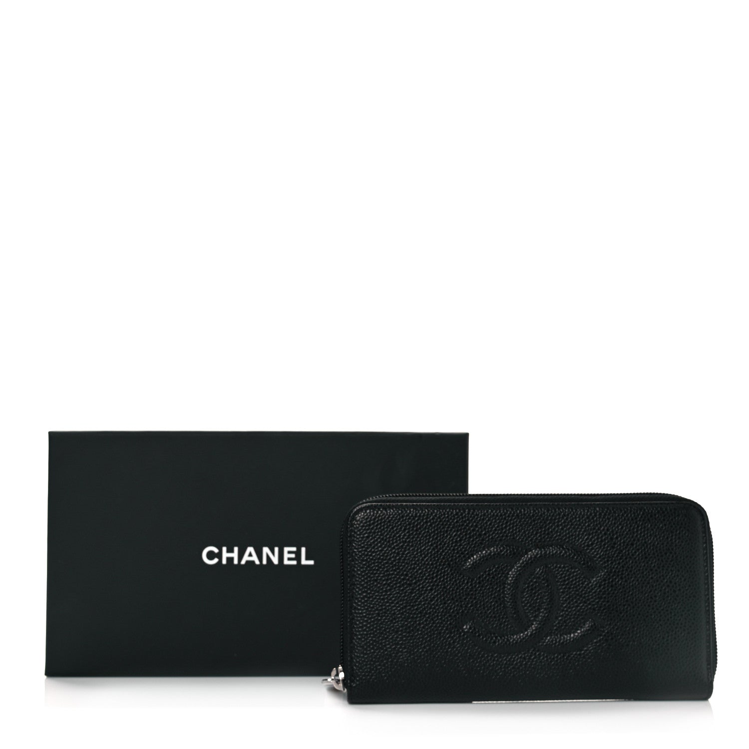 Chanel Caviar Large Timeless CC Zip Around Wallet Black 9 of 9