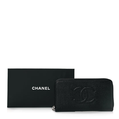 Chanel Caviar Large Timeless CC Zip Around Wallet Black 9 of 9