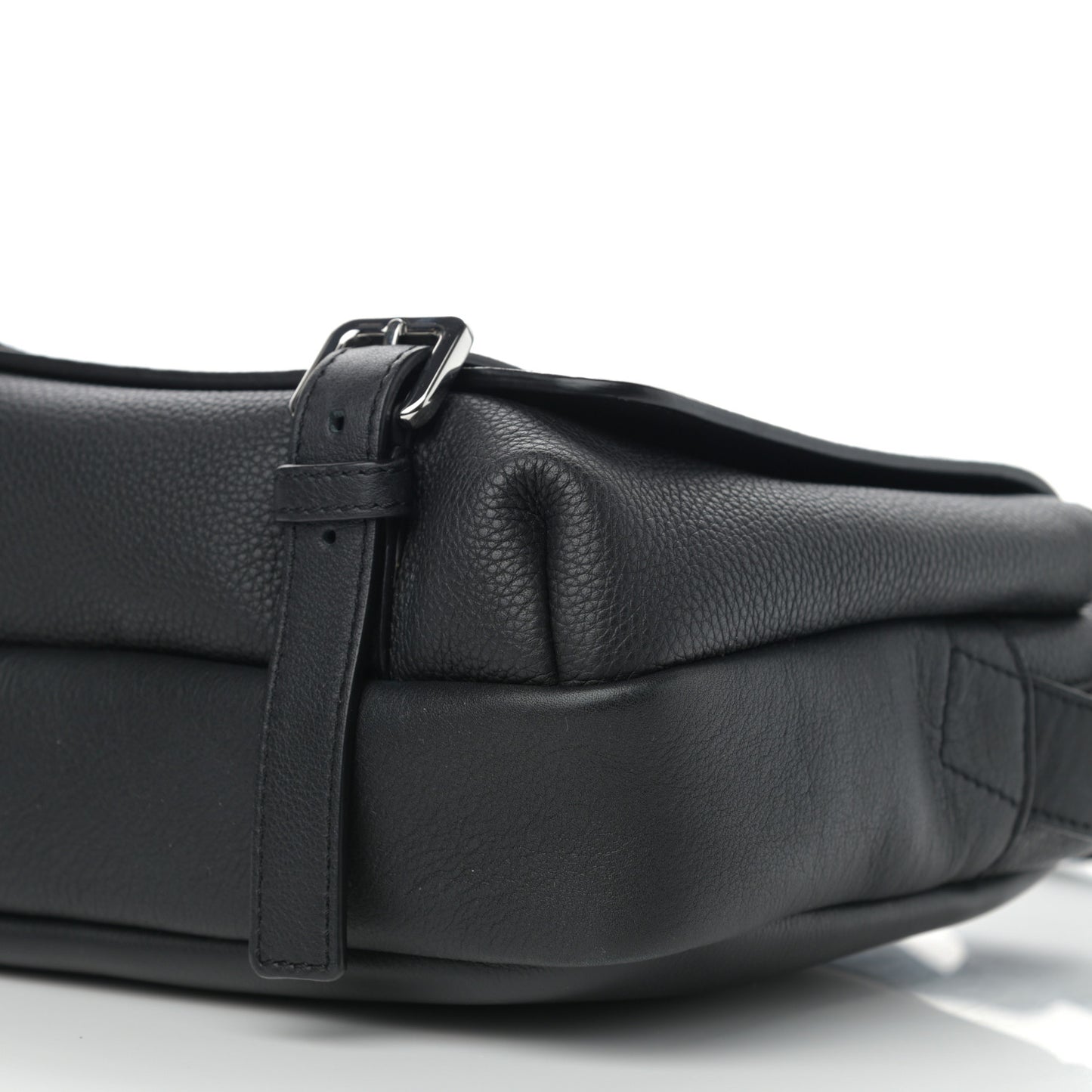 Soft Grained Calfskin XS Military Messenger Bag Black