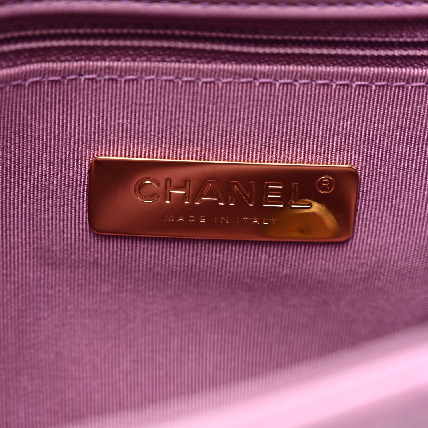 Chanel Goatskin Quilted Medium Chanel 19 Flap Violet Purple 6 of 12