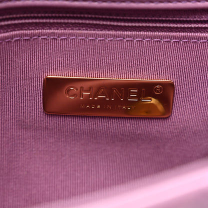 Chanel Goatskin Quilted Medium Chanel 19 Flap Violet Purple 6 of 12