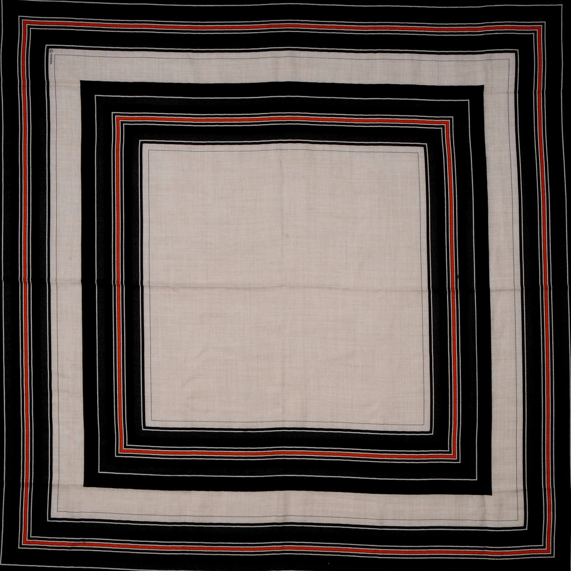 Hermes Cashmere Silk Missing Horse Fringed Scarf 100 1 of 5