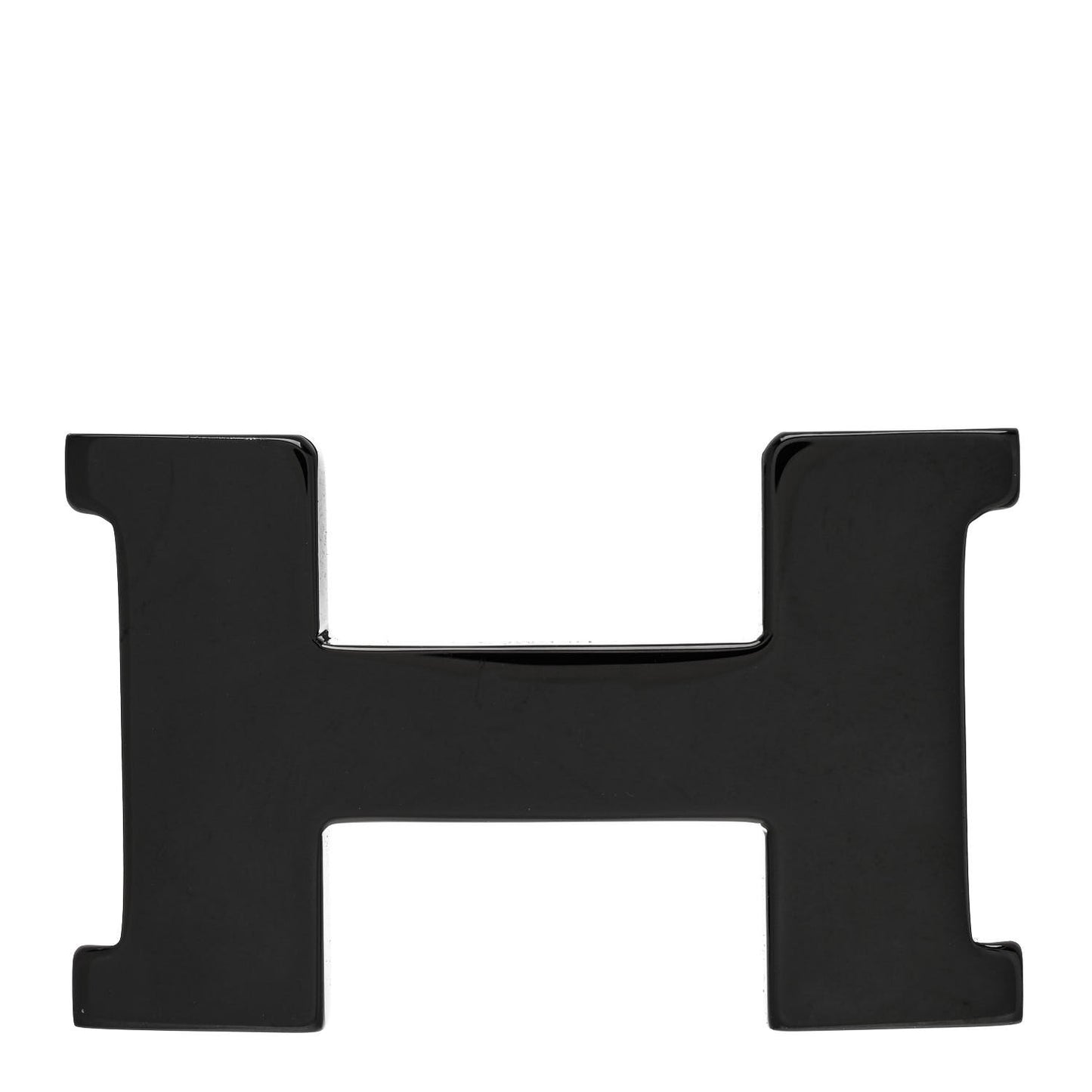 Enameled 24mm Constance H Belt Buckle Black