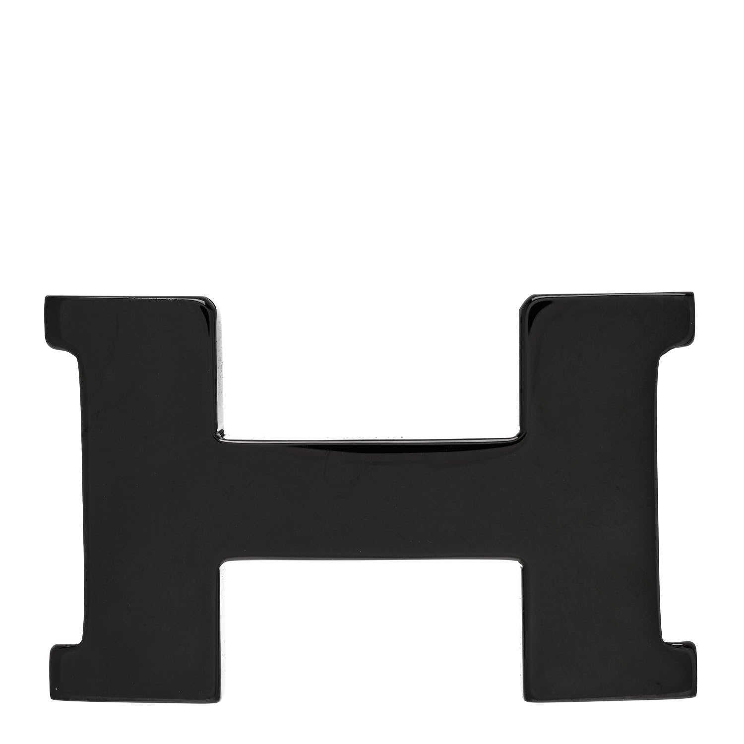 Hermes Enameled 24mm Constance H Belt Buckle Black 1 of 4
