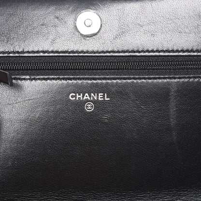 Chanel Calfskin Strass Boy Wallet On Chain WOC Black 6 of 10