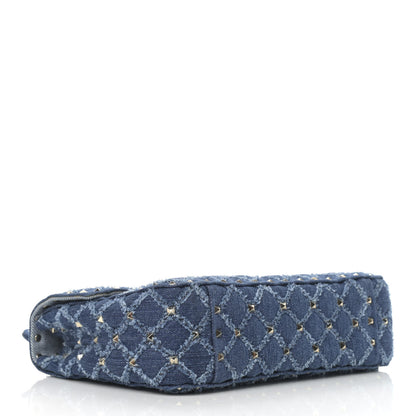 Valentino Garavani Denim Medium Rockstud Spike Shoulder Bag Denim 4 of 9