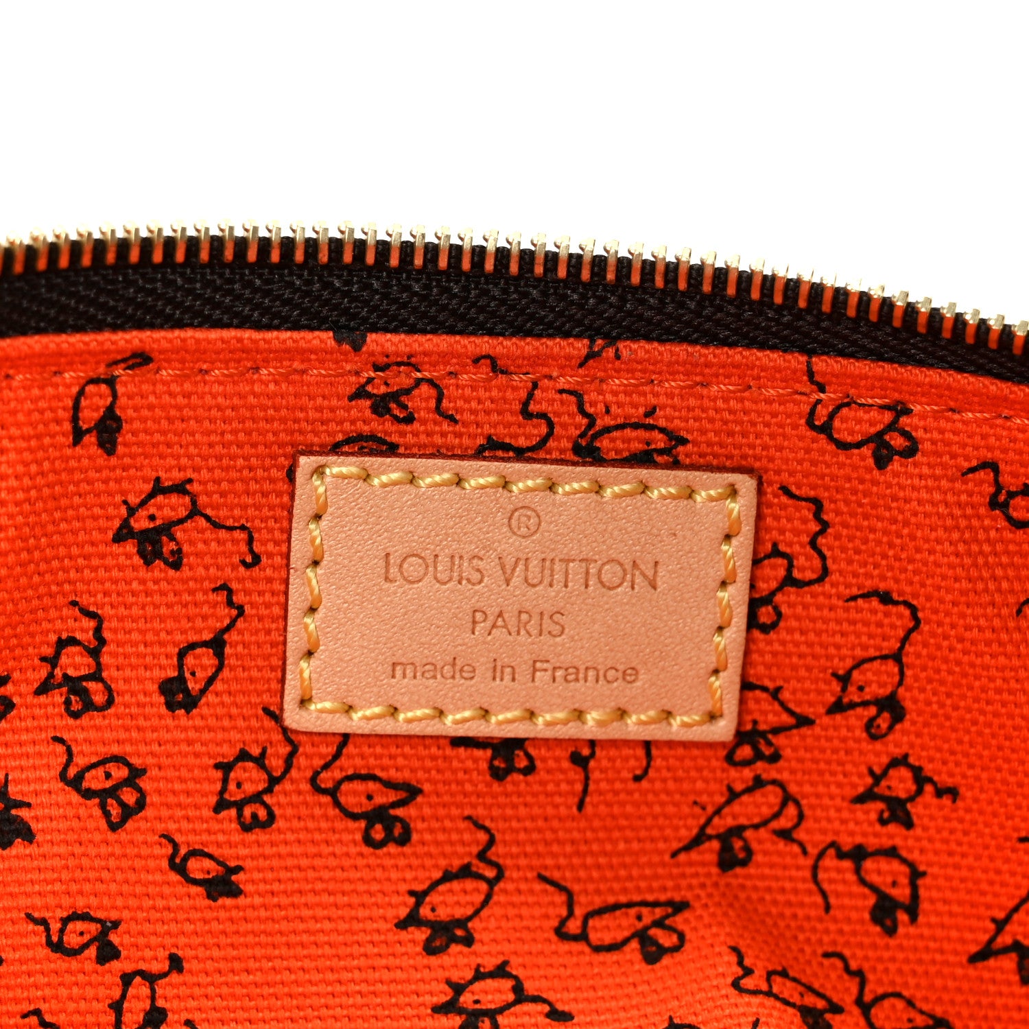 Louis Vuitton Catogram Elizabeth Pouch Orange Marron 6 of 8
