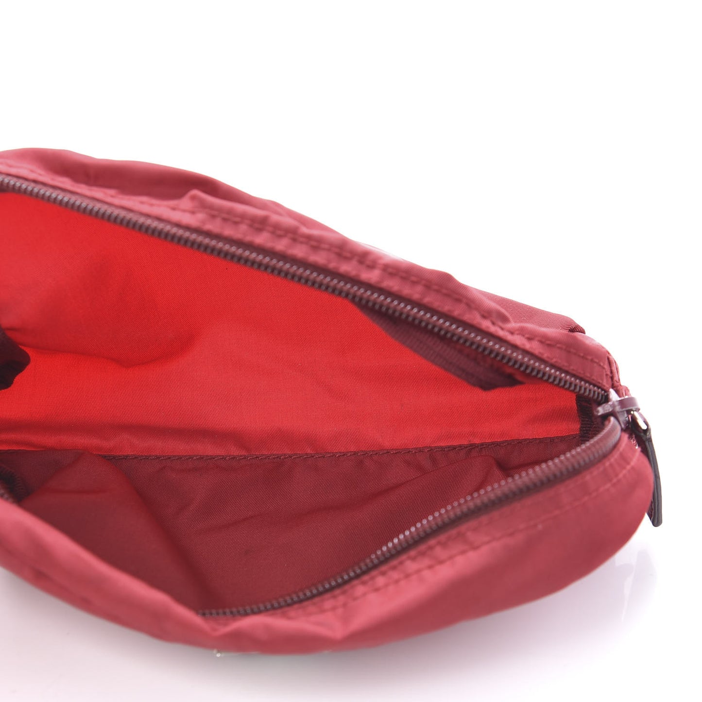 Tessuto Nylon Cosmetic Bag Rosso