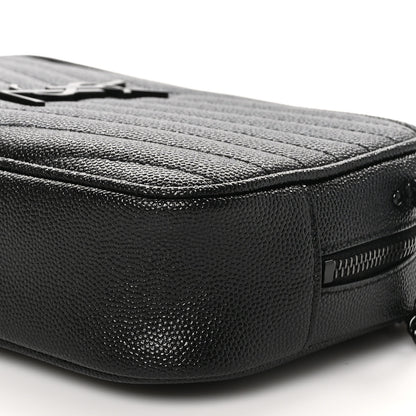 Saint Laurent Grain De Poudre Matelasse Monochrome Monogram Mini Lou Camera Bag Black 10 of 10